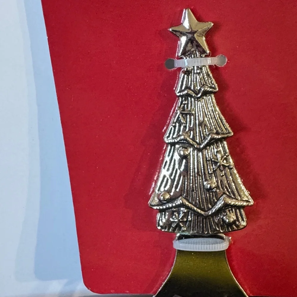 Festive Christmas Silver Bottle Opener and Corkscrew Set